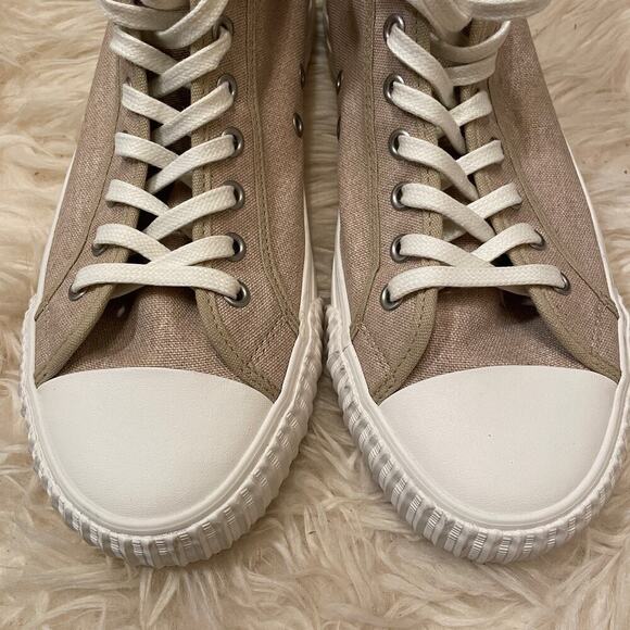 PF Flyers Center Hi 10.5M Sandstone Sneakers | Retro Canvas High Top Shoes NWOB main image 12